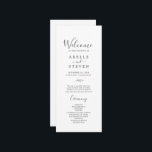Minimal Leaf | Dark Gray Wedding Program<br><div class="desc">This minimal leaf dark gray wedding program is perfect for an elegant wedding. The design features a simple greenery silhouette in charcoal gray with classic minimalist style. Include the name of the bride and groom, the wedding date and location, thank you message, order of service, bridal party and an optional...</div>