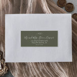 Minimal Leaf | Dark Green Guest Address Labels<br><div class="desc">These minimal leaf dark green guest address labels are perfect for a boho wedding. The design features a simple greenery leaf silhouette in olive green with minimalist mountain bohemian style. Customize each label with the name and address of your guests. 21 labels per sheet. Add each sheet that you need...</div>