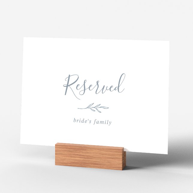 Minimal Leaf | Dusty Blue Reserved Sign (Creator Uploaded)
