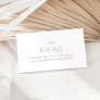 Minimal Leaf | Dusty Blue Wedding Website RSVP Enclosure Card