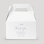 Minimal Leaf | Dusty Purple Thank You Wedding Favor Boxes<br><div class="desc">This minimal leaf dusty purple thank you wedding favor box is perfect for a boho wedding reception. The design features a simple greenery silhouette in light lavender purple with classic minimalist style. Personalize the favor boxes with your names, the event (if applicable), and the date. These favor boxes can be...</div>