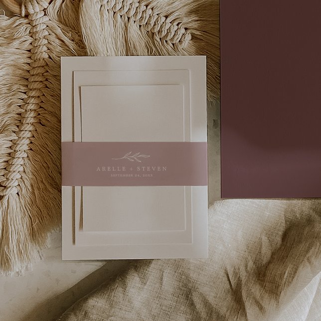 Minimal Leaf | Dusty Rose Wedding Belly Band (Creator Uploaded)