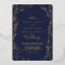 Minimal Leaf | Gold Foil Navy Blue Frame Wedding