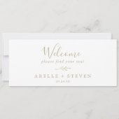 Minimal Leaf | Gold Seating Chart Header (Back)