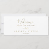 Minimal Leaf | Gold Seating Chart Header (Front)