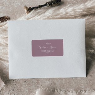 Minimal Leaf Mauve Address Labels