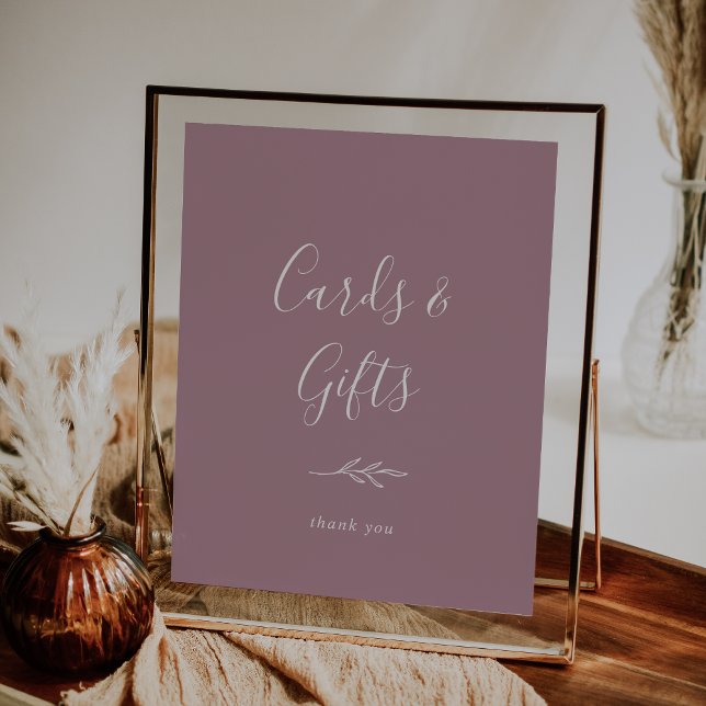 Minimal Leaf | Mauve Cards and Gifts Poster (Creator Uploaded)