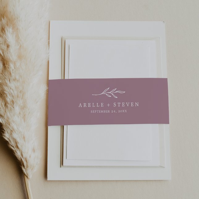 Minimal Leaf | Mauve Wedding Belly Band (Creator Uploaded)