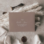 Minimal Leaf Neutral Self-Addressed RSVP Envelope<br><div class="desc">These minimal leaf neutral self-addressed RSVP envelopes are perfect for a boho wedding. The design features a simple greenery leaf silhouette in an earthy natural tone with minimalist desert bohemian style. Personalize with the name of the bride and groom and RSVP address.</div>