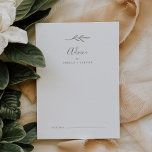 Minimal Leaf | Olive Green Wedding Advice Card<br><div class="desc">This minimal leaf olive green wedding advice card is perfect for a boho wedding and can be used for any event. The design features a simple greenery leaf silhouette in olive green with minimalist mountain bohemian style. These advice cards can be used as a guestbook alternative for a wedding reception,...</div>