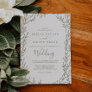 Minimal Leaf | Olive Green Wedding Invitation