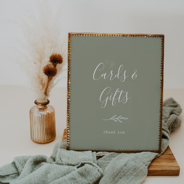 Minimal Leaf | Sage Green Cards and Gifts Poster (Creator Uploaded)