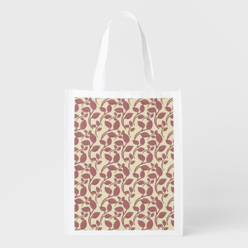 Minimal Leaf Seamless Pattern | Elegant Botanical  Grocery Bag