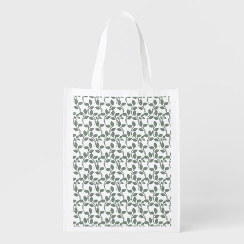 Minimal Leaf Seamless Pattern | Elegant Botanical  Grocery Bag
