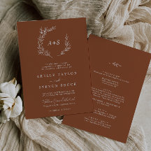 Minimal Leaf | Terracotta All In One Wedding