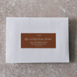 Minimal Leaf Terracotta Guest Address Labels<br><div class="desc">These minimal leaf terracotta guest address labels are perfect for a boho wedding. The design features a simple greenery leaf silhouette in earthy burnt orange with minimalist desert bohemian style. Customize each label with the name and address of your guests. 21 labels per sheet. Add each sheet that you need...</div>