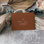 Minimal Leaf Terracotta Self-Addressed RSVP Envelope<br><div class="desc">These minimal leaf terracotta self-addressed RSVP envelopes are perfect for a boho wedding. The design features a simple greenery leaf silhouette in earthy burnt orange with minimalist desert bohemian style. Personalize with the name of the bride and groom and RSVP address.</div>