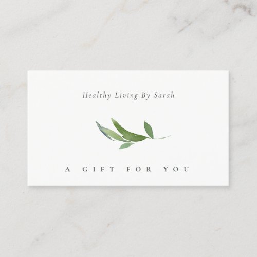 Minimal Leafy Branch Foliage Gift Certificate