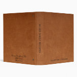 Minimal Leather Family Recipe Christmas Message 3 Ring Binder