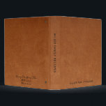 Minimal Leather Family Recipe Christmas Message 3 Ring Binder<br><div class="desc">Simple family recipe binder features a modern design with minimalist font on sable brown leather look background. Custom family name presented on the front and spine in stylish simple font. A personalized Merry Chiristmas with love message in elegant script on the back. A simple family recipe binder makes for the...</div>