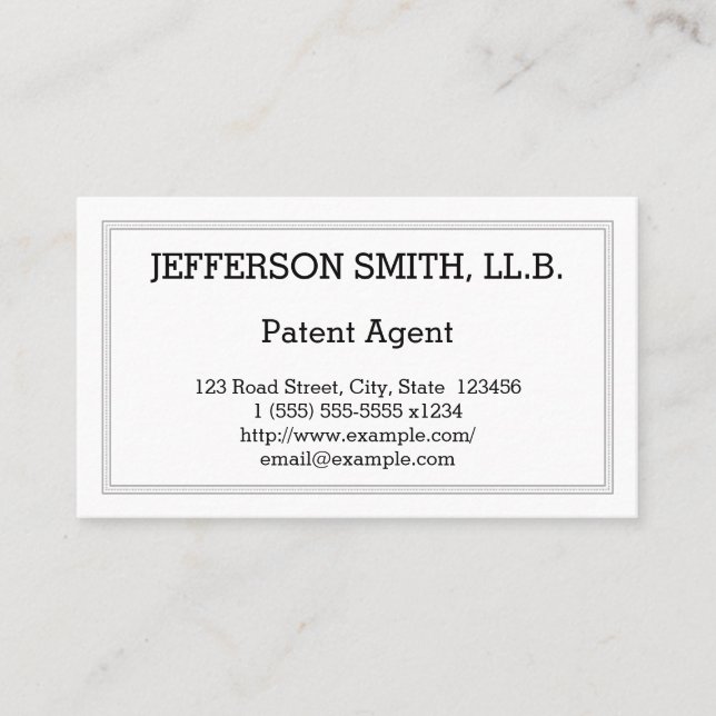 Minimal Legal Professional Business Card (Front)