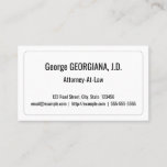 [ Thumbnail: Minimal Legal Professional Business Card ]