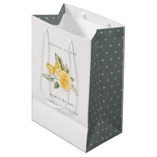 Paper Shopping Bags - Lemon Blooms