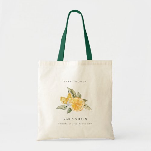 Minimal Lemon Botanical Leafy Boho Baby Shower