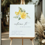 Minimal Lemon Foliage Boho Bridal Shower Welcome  Foam Board<br><div class="desc">For any further customisation or any other matching items,  please feel free to contact me at yellowfebstudio@gmail.com</div>
