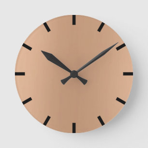 Minimal Lemon Skinny Brixs Ombre Black Urban Round Clock