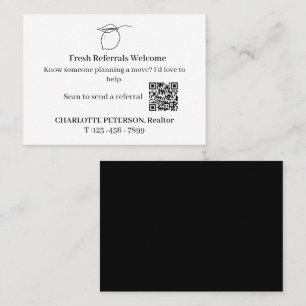 Minimal Lemon Summer Real Estate Referral Card