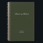 Minimal Letters to My Husband Notebook<br><div class="desc">A custom Letters to my husband notebook offers a thoughtful space to capture meaningful words, quiet reflections, and heartfelt moments. It creates a place where memories can be gathered, stories can unfold, and personal messages can be kept close. Each page invites sincerity and connection, making it a meaningful keepsake that...</div>
