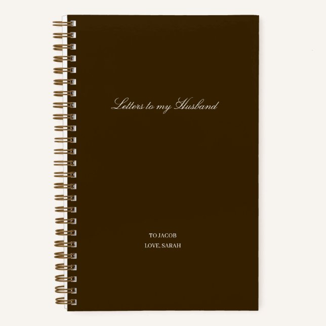 Minimal Letters to My Husband Notebook (Front)