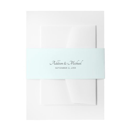 Minimal Light_Blue  Invitation Belly Band