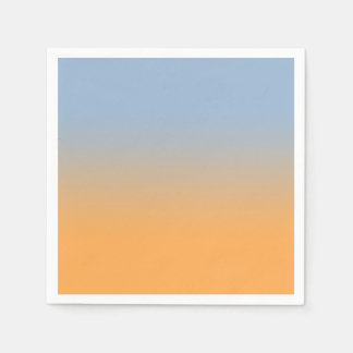 Minimal Light Blue Orange Gradient Napkins