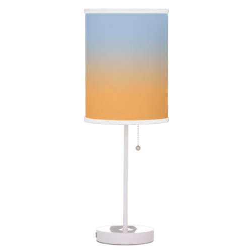 Minimal Light Blue to Orange Gradient Table Lamp