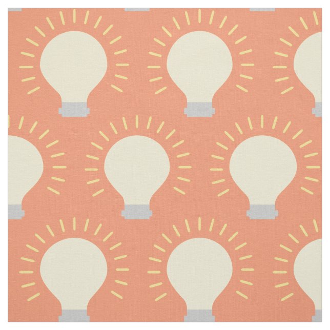 Minimal Light Bulb Polka Dots Fabric (Swatch)