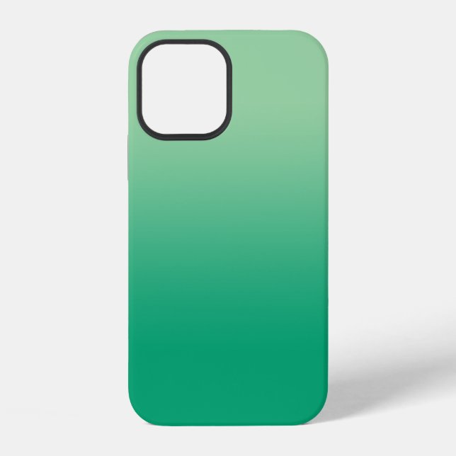 Minimal Light Green to Dark Green Gradient Iphone Case (Back)