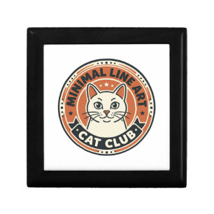 Minimal Line Art Cat Cat Lover Gift - Minimal Line Box