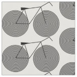 minimal line art  optical illusion bike fabric