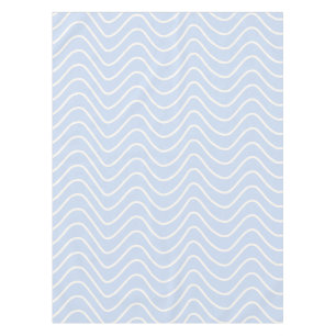 Minimal Line Chevron Pattern Coastal Light Blue Tablecloth