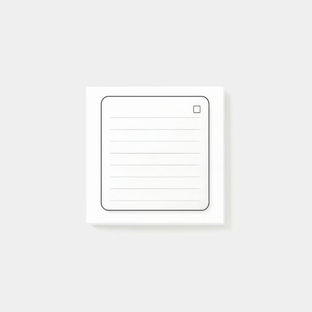 Minimal Lines Sticky Notes Printable | Simple Line (Front)