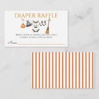 Minimal Little Boo Halloween Baby Shower Enclosure Card
