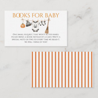 Minimal Little Boo Halloween Baby Shower Enclosure Card