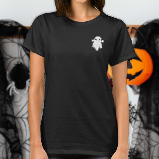 Minimal Little Ghost Spirit Illustration Halloween T-Shirt