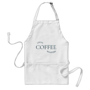 Minimal Local Coffee Roastery Logo Adult Apron