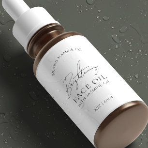 Minimal Logo 2 OZ Dropper Bottle Waterproof Label