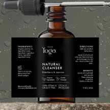Minimal Logo 2OZ Dropper Bottle Waterproof Label