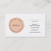 Minimal Logo Coral Salon and Spa appointment card