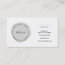 Minimal Logo Gray Salon and Spa appointment card
